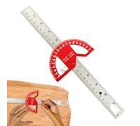 Protractor, precision gauge made of aluminium alloy, protractor for construction work, for marking purposes by carpenters, students, engineers as well as
