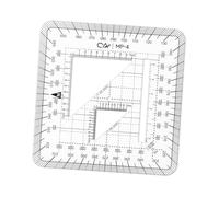 Protractor Ruler for Land Navigation, Lightweight Grid Coordinate Scale with Compass, 10x10cm