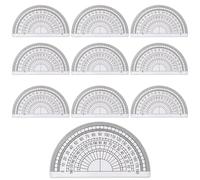 Protractor Set, 10 PCS Transparent Plastic Protractor for Students, 10.2 x 5.7 cm Maths Sets for Secondary School, 180 Degrees, Ideal for Classroom Learning and Geometry Practice