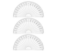 Protractor Set 3pcs,180° Clear Plastic Angle Measurement Tool,for Students, Teachers, Engineers,and Designers,Lightweight and Transparent Design for Easy Reading,Accurate Angle Measurement(10.2cm)