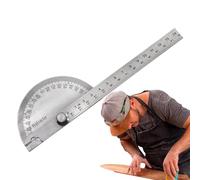 Protractor | Stainless Steel Angle Ruler Finder | Angle Search Tool, Angle Measuring Tool, Swivel Arm Protractor for Geometry, Math, Drawing