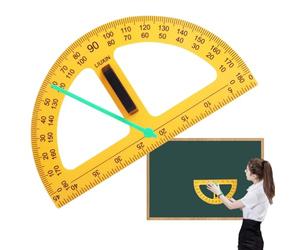 Protractors Classroom Protractor | Protractor, Multifunctional Educational Rulers, Digital Geometry Ruler with Large Triangular for Teachers Classrooms