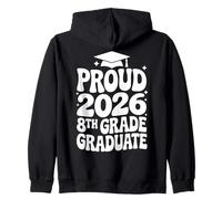 Proud 2026 8th Grade Graduate Middle School Graduation Zip Hoodie