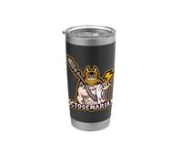 Proud 80th Birthday Octogenarian Featuring God of Thunder Stainless Steel Insulated Tumbler