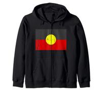 Proud Aboriginal Indigenous Black Red Yellow Australia Flag Zip Hoodie