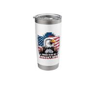 Proud Airman's Mom Patriotic Eagle Design Stainless Steel Insulated Tumbler