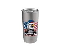 Proud Airman's Mom Patriotic Eagle Design Stainless Steel Insulated Tumbler