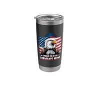 Proud Airman's Mom Patriotic Eagle Design Stainless Steel Insulated Tumbler