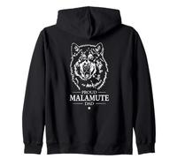 Proud Alaskan Malamute Dad Funny Dogs Owners Sled Dog Zip Hoodie