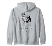Proud Alaskan Malamute Dad Funny Dogs Owners Sled Dog Zip Hoodie