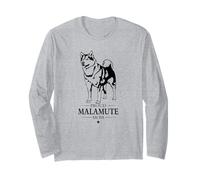 Proud Alaskan Malamute Mom Funny Dogs Owners Sled Dog Long Sleeve T-Shirt