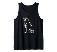 Proud Alaskan Malamute Silhouette Portrait Dog mom sleddogs Tank Top