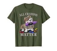 Proud All Crayons Matter Corp Team Military Jarhead IYKYK T-Shirt