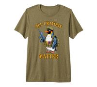 Proud All Crayons Matter Penguin Crew Jarhead Military SFMF Premium T-Shirt