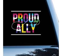 Proud Ally Gay Lesbian Pansexual Transgender Sticker, Pride Parade LGBT Vinly Decal for Cars Laptops, Windows, Walls, Fridge, Toilet And More,6 inch