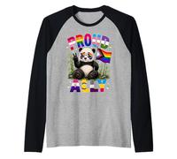 Proud Ally Panda LGBTQ Pride Month Raglan Baseball Tee