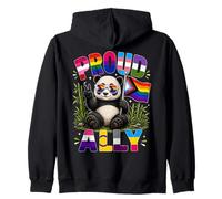 Proud Ally Panda LGBTQ Pride Month Zip Hoodie