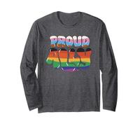 Proud Ally - Rainbow Community Supporter Flag Pride Trans Long Sleeve T-Shirt