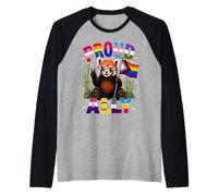 Proud Ally Red Panda LGBT Pride Month Raglan Baseball Tee