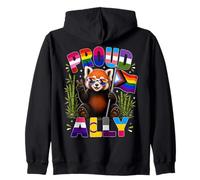 Proud Ally Red Panda LGBT Pride Month Zip Hoodie