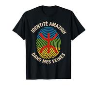 Proud Amazigh Identity Fingerprint Motif Berber Pride T-Shirt
