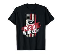 Proud American Flag Postal Worker Who Loves The Mail Route T-Shirt