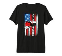 Proud American Flag Postal Worker Working The Daily Route Premium T-Shirt