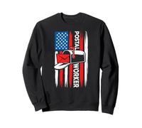 Proud American Flag Postal Worker Working the Daily Route Sweatshirt