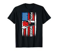 Proud American Flag Postal Worker Working The Daily Route T-Shirt