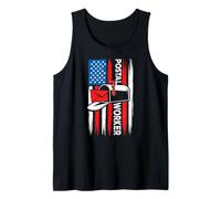 Proud American Flag Postal Worker Working The Daily Route Tank Top