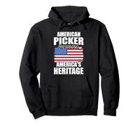Proud American Heritage Picker Vintage Vibe Artwork Pullover Hoodie