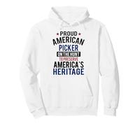 Proud American Heritage Picker Vintage Vibe Artwork Pullover Hoodie