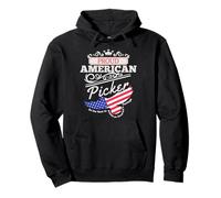 Proud American Heritage Picker Vintage Vibe Artwork Pullover Hoodie