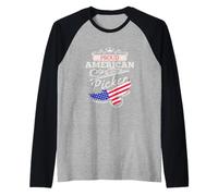 Proud American Heritage Picker Vintage Vibe Artwork Raglan Baseball Tee