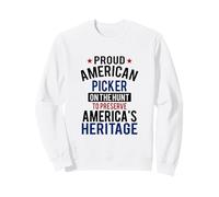Proud American Heritage Picker Vintage Vibe Artwork Sweatshirt