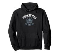 Proud American Ice Hockey Dad Patriotic Rink Life Fan Flag Pullover Hoodie