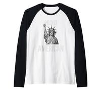 Proud American Liberty Statue 250th Anniversary Raglan Baseball Tee