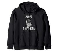Proud American Liberty Statue 250th Anniversary Zip Hoodie