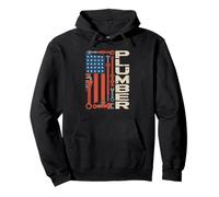 Proud American Plumber USA Flag Graphic for Worker Dad Pullover Hoodie