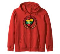 Proud And Lucky To Be Lithuanian I Love Lithuania Flag Heart Zip Hoodie