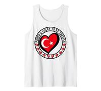Proud And Lucky To Be Turkish I Love Turkey Cool Flag Design Tank Top