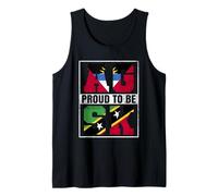 Proud Antiguan Kittitian Mix Antigua and St Kitts Heritage Tank Top