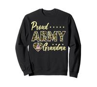 Proud Army Grandma Camouflage Soldier Family Love Military Sweatshirt