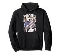 Proud Army Sister Camouflage Tribute Design Pullover Hoodie