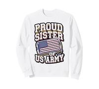 Proud Army Sister Camouflage Tribute Design Sweatshirt