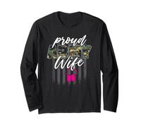 Proud Army Wife Wife of a Brave US Soldier Long Sleeve T-Shirt
