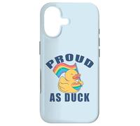 PROUD AS DUCK Rainbow Pride Flag with Heart Parade Meme Case for iPhone 17