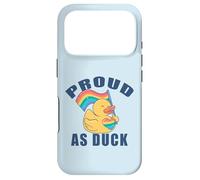 PROUD AS DUCK Rainbow Pride Flag with Heart Parade Meme Case for iPhone 17 Pro