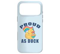 PROUD AS DUCK Rainbow Pride Flag with Heart Parade Meme Case for iPhone 17 Pro Max