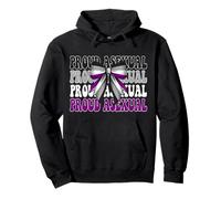 Proud Asexual Pride Flag LGBTQ Girl Coquette Bow Pullover Hoodie